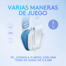 foto de AURICULARES LOGITECH G335 BLANCO MICROFONO INALAMBRICO USB-A