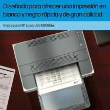 foto de HP LaserJet M209dw Inal?mbrico Blanco y negro Impresora, A doble cara