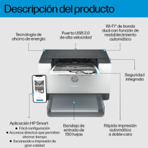 foto de HP LaserJet M209dw Inal?mbrico Blanco y negro Impresora, A doble cara