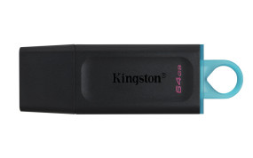 foto de USB 3.2 KINGSTON 64 GB DATATRAVELER EXODIA NEGRO / TURQUESA
