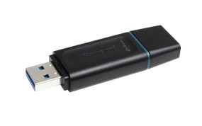 foto de USB 3.2 KINGSTON 64 GB DATATRAVELER EXODIA NEGRO / TURQUESA