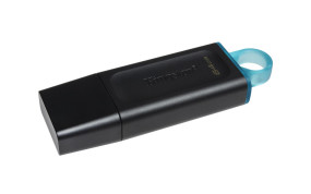 foto de USB 3.2 KINGSTON 64 GB DATATRAVELER EXODIA NEGRO / TURQUESA