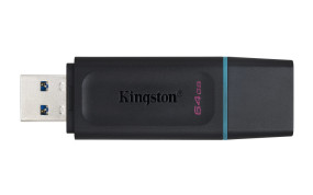foto de USB 3.2 KINGSTON 64 GB DATATRAVELER EXODIA NEGRO / TURQUESA