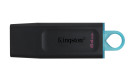 foto de USB 3.2 KINGSTON 64 GB DATATRAVELER EXODIA NEGRO / TURQUESA