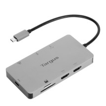 foto de DOCKING STATION TARGUS TIPO C A HDMI 2.0 X2 USB-A X2 PLATA