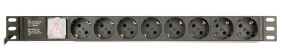foto de REGLETA RACK GEMBIRD 1U 16A 8 TOMAS NEGRO 3 M CON INTERRUPTOR
