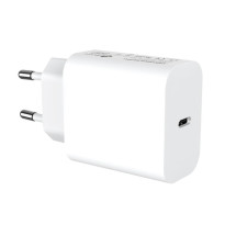 foto de CARGADOR DE PARED LEOTEC USB C 20W 3.0 5V3A 9V2,22A 12V1,67A BLANCO