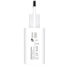 foto de CARGADOR DE PARED LEOTEC USB C 20W 3.0 5V3A 9V2,22A 12V1,67A BLANCO