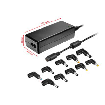 foto de CARGADOR PARA PORTATIL AUTOMATICO UNIVERSAL LEOTEC 70W NEGRO