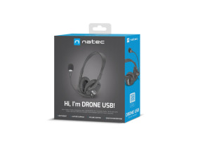 foto de AURICULARES NATEC DRONE CON MICROFONO USB NEGRO