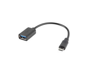 foto de ADAPTADOR LANBERG OTG USB MICRO(M) 2.0 A USB-A(H) 15 CM NEGRO