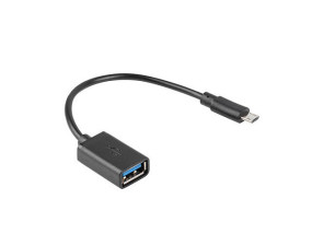 foto de ADAPTADOR LANBERG OTG USB MICRO(M) 2.0 A USB-A(H) 15 CM NEGRO