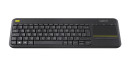 foto de TECLADO LOGITECH k400 PLUS TOUCHPAD ALEMAN INALAMBRICO NEGRO