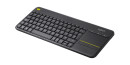 foto de TECLADO LOGITECH k400 PLUS TOUCHPAD INGLES INALAMBRICO NEGRO
