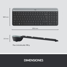 foto de COMBO TECLADO RATON LOGITECH COMBO MK470 INALAMBRICO GRAFITO