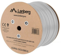 foto de BOBINA CABLE RED LANBERG FTP RJ45 CAT.6A SOLIDO CU AWG24 LSZH CPR 305M GRIS FLU