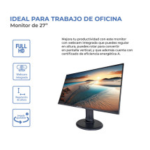 foto de MONITOR PUNTO INFORMATICO PIP2700V 27 FHD VGA HDMI DP USB WEBCAM MM PIVOT