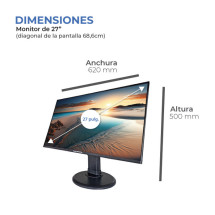 foto de MONITOR PUNTO INFORMATICO PIP2700V 27 FHD VGA HDMI DP USB WEBCAM MM PIVOT