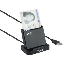 foto de LECTOR DE TARJETAS EXTERNO TOOQ TQR-220B DNIE VISION USB 2.0 NEGRO