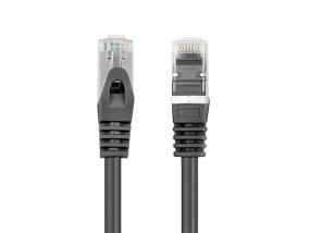 foto de CABLE RED LANBERG LATIGUILLO CAT.6 FTP 0.25M NEGRO FLUKE  PASSED