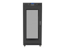 foto de ARMARIO LANBERG RACK 19 15U 800X1000 FLAT PACK NEGRO PUERTA MALLA CON LCD