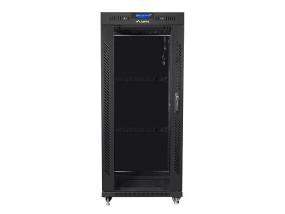 foto de ARMARIO LANBERG RACK 19 37U 800X1000 FLAT PACK NEGRO PUERTA CRISTAL CON LCD