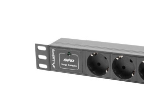 foto de REGLETA LANBERG 1U 16A 3X SCHUKO RACK 10 2M NEGRO