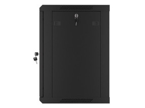 foto de ARMARIO LANBERG MURAL RACK 19 12U/600X450 FLAT PACK AUTOENSA NEGRO PTA METALICA