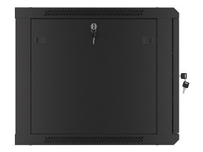 foto de ARMARIO LANBERG MURAL RACK 19 9U/600X600 FLAT PACK AUTOENSAM NEGRO PTA METALICA