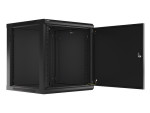 foto de ARMARIO LANBERG MURAL RACK 19 12U/600X600 FLAT PACK AUTOENSA NEGRO PTA METALICA