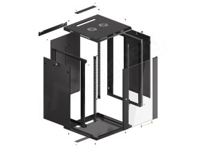 foto de ARMARIO LANBERG MURAL RACK 19 18U/600X600 FLAT PACK V2 NEGRO