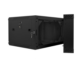 foto de ARMARIO LANBERG MURAL DOBLE SECCION RACK 19 6U/600X600 FLAT PACK NEGRO