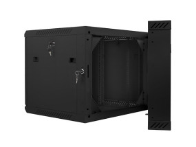 foto de ARMARIO LANBERG MURAL DOBLE SECCION RACK 19 9U/600X600 FLAT PACK NEGRO