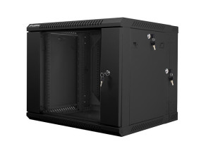 foto de ARMARIO LANBERG MURAL DOBLE SECCION RACK 19 9U/600X600 FLAT PACK NEGRO