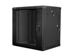 foto de ARMARIO LANBERG MURAL DOBLE SECCION RACK 19 12U/600X600 FLAT PACK NEGRO