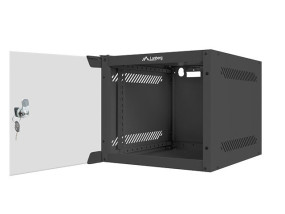 foto de ARMARIO LANBERG MURAL RACK 10 4U/280X310 FLAT PACK NEGRO PUERTA CRISTAL