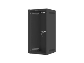 foto de ARMARIO LANBERG MURAL RACK 10 12U/280X310 FLAT PACK NEGRO PUERTA CRISTAL