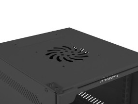 foto de ARMARIO LANBERG MURAL RACK 10 12U/280X310 FLAT PACK NEGRO PUERTA CRISTAL