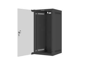 foto de ARMARIO LANBERG MURAL RACK 10 12U/280X310 FLAT PACK NEGRO PUERTA CRISTAL
