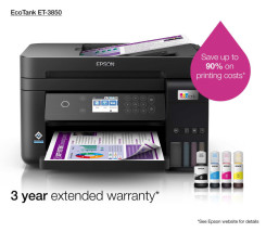 foto de IMPRESORA EPSON MULTIFUNCIONAL INKJET A4 ECOTANK ET-3850