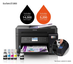 foto de IMPRESORA EPSON MULTIFUNCIONAL INKJET A4 ECOTANK ET-3850