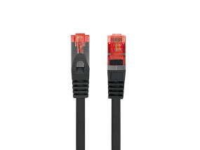 foto de CABLE RED LANBERG LATIGUILLO CAT.6 S/FTP LSZH CU 0.25M NEGRO FLUKE  PASSED