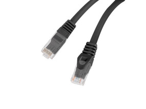 foto de CABLE RED LANBERG LATIGUILLO CAT.6 UTP LSZH CU 0.5M NEGRO FLUKE  PASSED