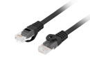 foto de CABLE RED LANBERG LATIGUILLO CAT.6 UTP LSZH CU 1.5M NEGRO FLUKE  PASSED