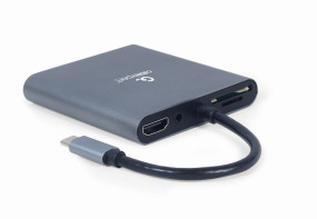 foto de HUB GEMBIRD 6 EN 1 USB C GRIS