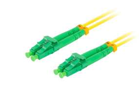 foto de CABLE DE FIBRAOPTICA LANBERG 1M MONO LC/APC-LC/APC DUPLEX G657A1 LSZH AMARILL