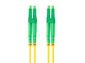 foto de CABLE DE FIBRAOPTICA LANBERG 1M MONO LC/APC-LC/APC DUPLEX G657A1 LSZH AMARILL