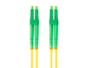 foto de CABLE DE FIBRAOPTICA LANBERG 1M MONO LC/APC-LC/APC DUPLEX G657A1 LSZH AMARILL