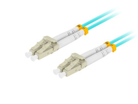 foto de CABLE DE FIBRAOPTICA LANBERG 5M MULTI LC/UPC-LC/UPC DUPLEX OM3 50/125 LSZH  AZUL