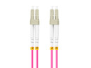 foto de CABLE DE FIBRAOPTICA LANBERG 2M MULTI LC/UPC-LC/UPC DUPLEX OM4 50/125 LSZH VIOL